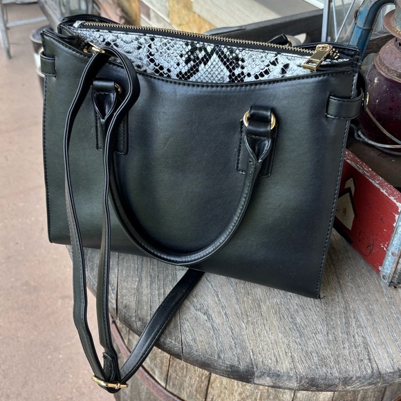 ALDO Black and Snake‎ Print Satchel Bag - Picture 5 of 9